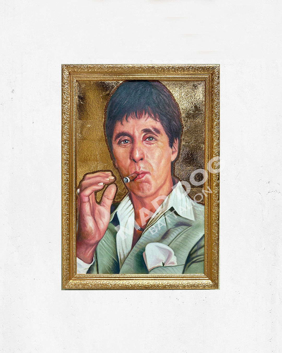 Painting Tony Montana (Bronze Frame)