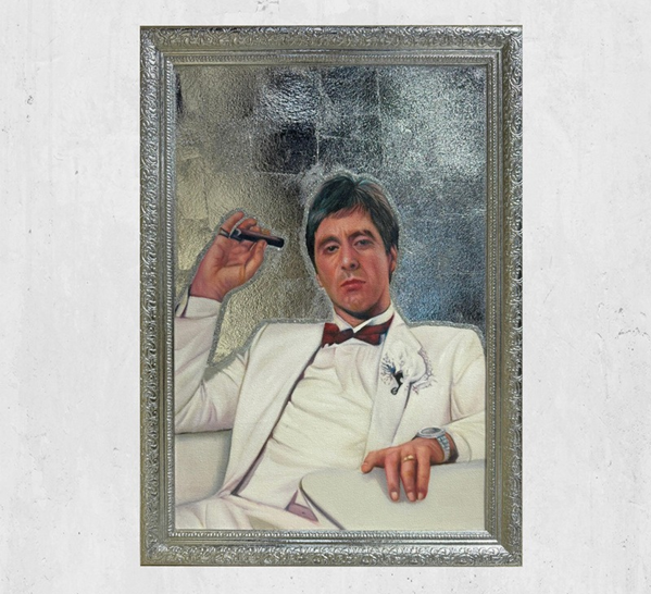Painting Tony Montana (Silver Frame)